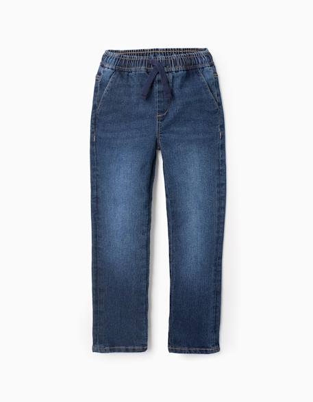 Jean jogger slim fit Bleu+Bleu foncé 5 - vertbaudet enfant 
