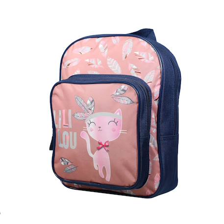 Sac à dos  avec poche lili lou chat Rose 2 - vertbaudet enfant 