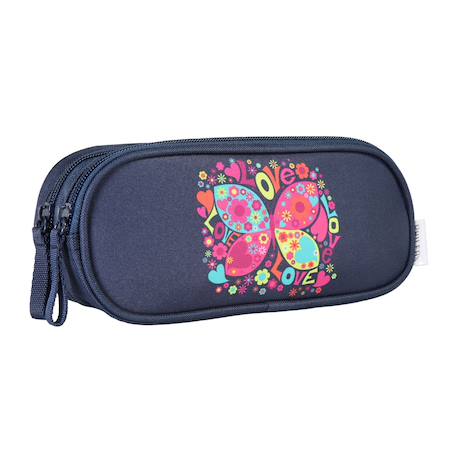 Trousse scolaire rectangulaire phileas papillon Bleu 2 - vertbaudet enfant 