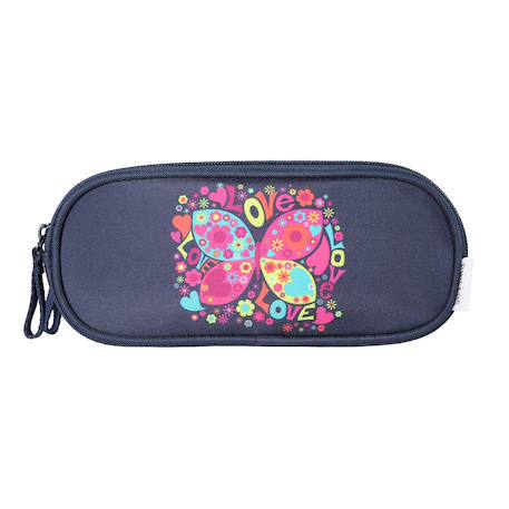 Trousse scolaire rectangulaire phileas papillon Bleu 1 - vertbaudet enfant 