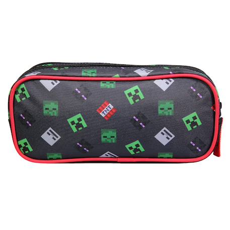 Trousse scolaire rectangulaire minecraft Noir 4 - vertbaudet enfant 