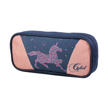 Trousse scolaire rectangulaire cybel cheval licorne Bleu 2 - vertbaudet enfant 