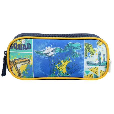 Trousse scolaire rectangulaire phileas dinosaure Bleu 1 - vertbaudet enfant 