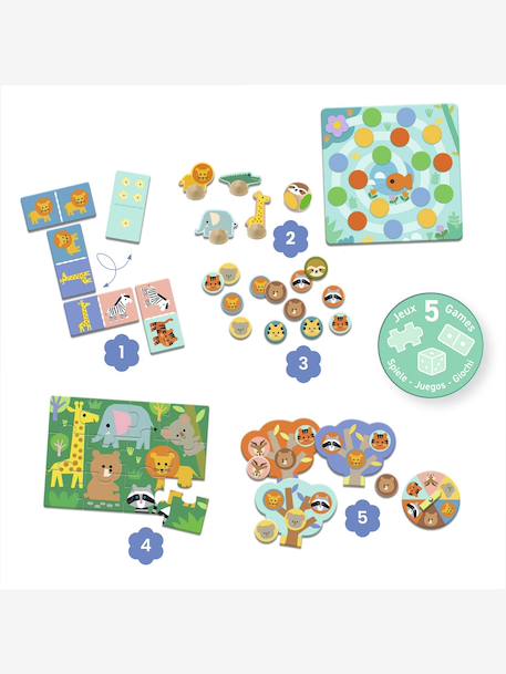 Animaux sauvages - 5 jeux jaune 2 - vertbaudet enfant 