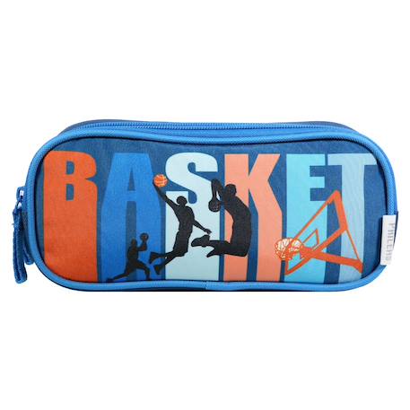 Trousse scolaire rectangulaire phileas  basket Bleu 1 - vertbaudet enfant 