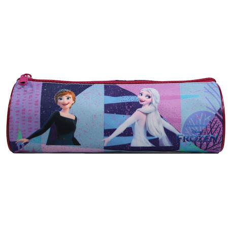 Trousse scolaire ronde la reine des neiges / frozen Violet 1 - vertbaudet enfant 