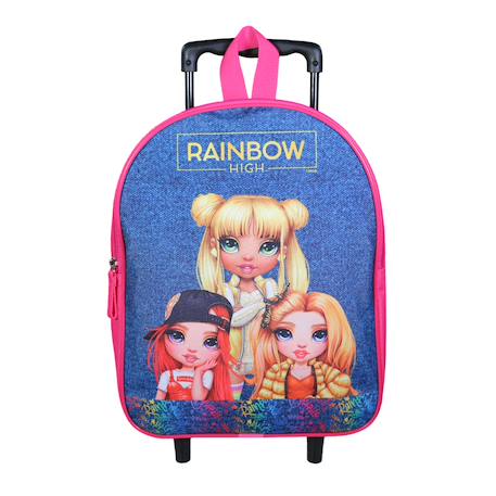 Sac à dos à roulettes maternelle rainbow high Rose 1 - vertbaudet enfant 