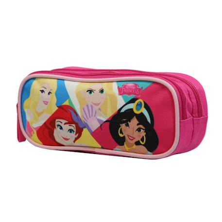 Trousse scolaire rectangulaire disney princesses Rose 2 - vertbaudet enfant 