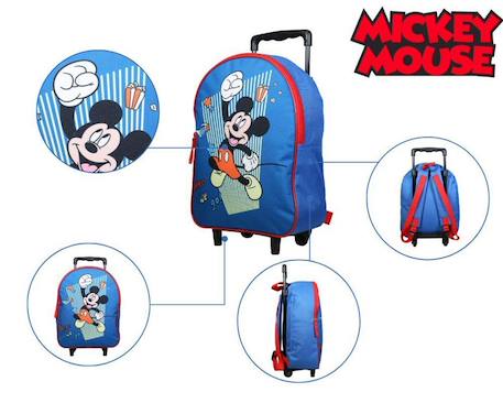 Sac à dos à roulettes maternelle disney mickey Bleu 5 - vertbaudet enfant 