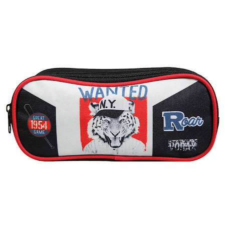 Trousse scolaire rectangulaire vorax tigre Noir 1 - vertbaudet enfant 
