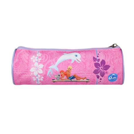 Trousse scolaire ronde oum le dauphin Rose 4 - vertbaudet enfant 