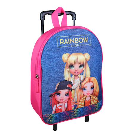 Sac à dos à roulettes maternelle rainbow high Rose 2 - vertbaudet enfant 