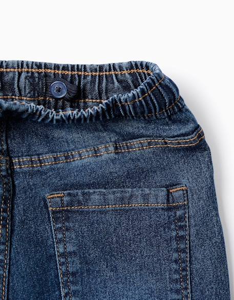 Jean jogger slim fit Bleu+Bleu foncé 7 - vertbaudet enfant 