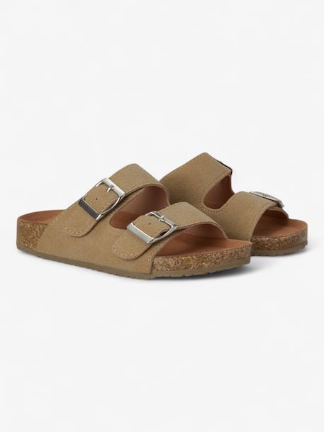 Sandales sunny enfant en cuir vegan Beige+Brun+Violet 6 - vertbaudet enfant 