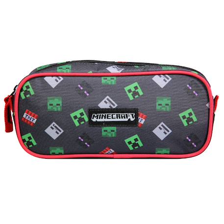 Trousse scolaire rectangulaire minecraft Noir 1 - vertbaudet enfant 