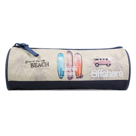 Trousse scolaire ronde offshore  van & surf Beige 1 - vertbaudet enfant 