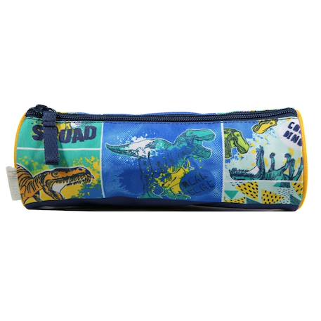 Trousse scolaire ronde phileas  dinosaure Bleu 1 - vertbaudet enfant 