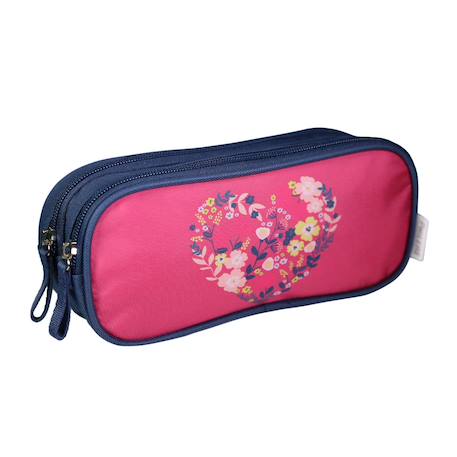 Trousse scolaire rectangulaire phileas amour Rose 2 - vertbaudet enfant 
