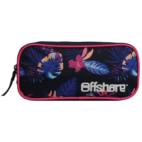 Trousse scolaire rectangulaire offshore hibiscus Bleu 2 - vertbaudet enfant 
