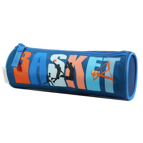 Trousse scolaire ronde phileas basket Bleu 2 - vertbaudet enfant 