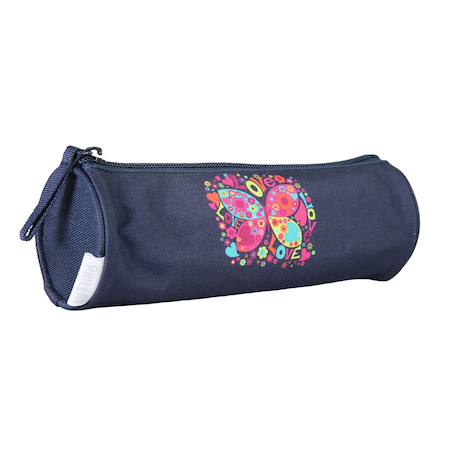Trousse scolaire ronde phileas papillon Bleu 2 - vertbaudet enfant 