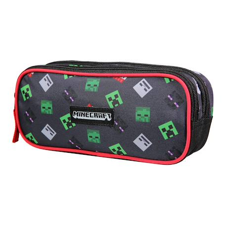 Trousse scolaire rectangulaire minecraft Noir 2 - vertbaudet enfant 