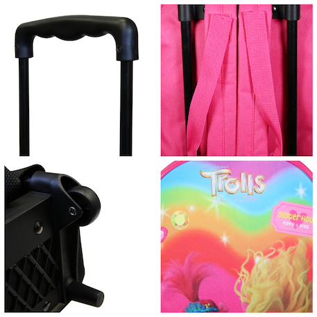 Sac à dos à roulettes maternelle les trolls Rose 5 - vertbaudet enfant 