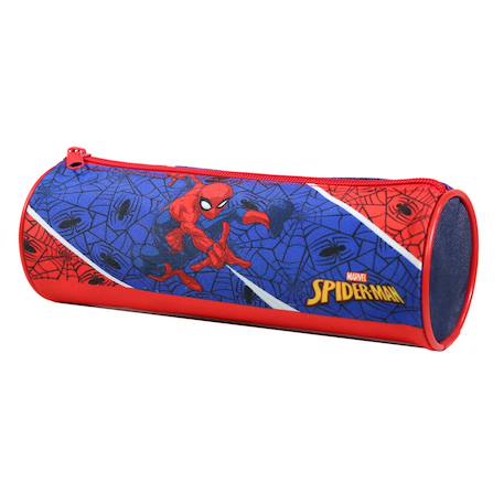 Trousse scolaire ronde spiderman Bleu 2 - vertbaudet enfant 
