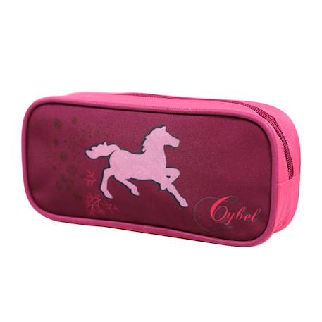 Trousse scolaire rectangulaire cybel cheval licorne Violet 2 - vertbaudet enfant 