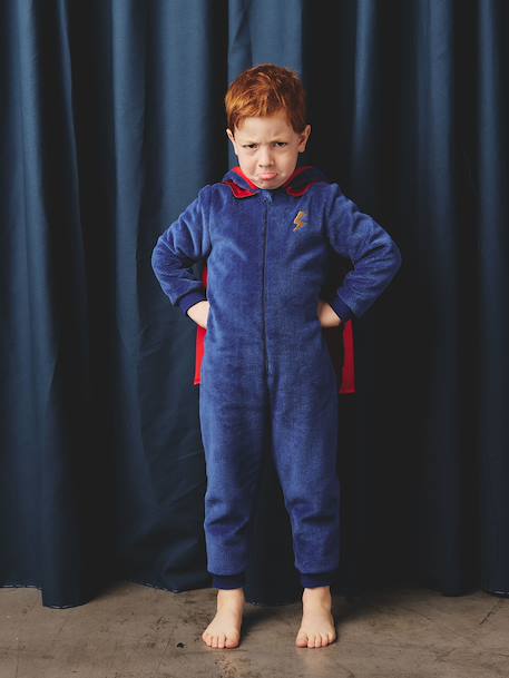 Surpyjama super héros : cape + masque détachable bleu roi 2 - vertbaudet enfant 
