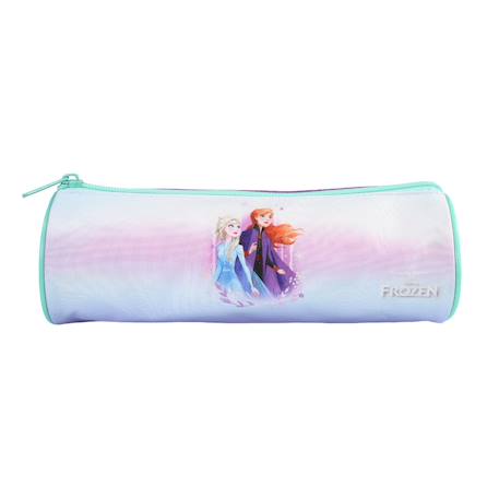 Trousse scolaire ronde la reine des neiges Violet 1 - vertbaudet enfant 