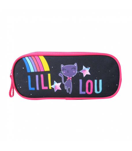 Trousse scolaire rectangulaire lililou Bleu 1 - vertbaudet enfant 