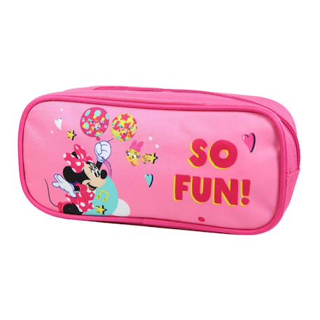 Trousse scolaire rectangulaire disney minnie  fun Rose 2 - vertbaudet enfant 
