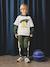 Sweat garçon sport doubles manches motif ballon en relief blanc chiné+vert sapin 9 - vertbaudet enfant 