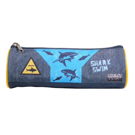 Trousse scolaire ronde vorax  requins Bleu 1 - vertbaudet enfant 