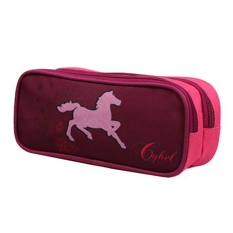 Trousse scolaire rectangulaire cybel cheval licorne Violet 1 - vertbaudet enfant 