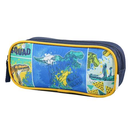 Trousse scolaire rectangulaire phileas dinosaure Bleu 3 - vertbaudet enfant 