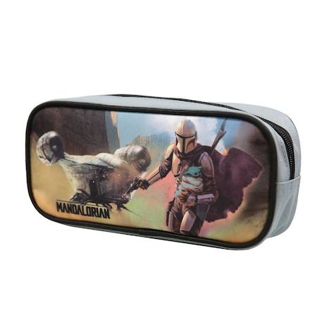 Trousse scolaire rectangulaire star wars / the mandalorian Noir 2 - vertbaudet enfant 