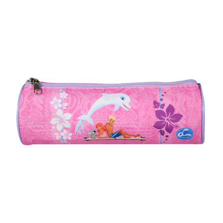 Trousse scolaire ronde oum le dauphin Rose 1 - vertbaudet enfant 