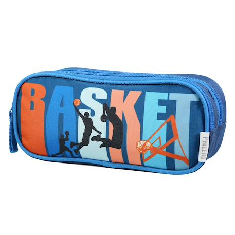 Trousse scolaire rectangulaire phileas  basket Bleu 2 - vertbaudet enfant 