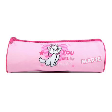 Trousse scolaire ronde disney marie les aristochats Rose 1 - vertbaudet enfant 