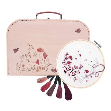 Kit broderie coccinelles Rose 1 - vertbaudet enfant 