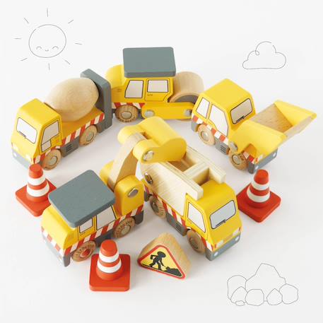 Véhicules de chantier Jaune 4 - vertbaudet enfant 