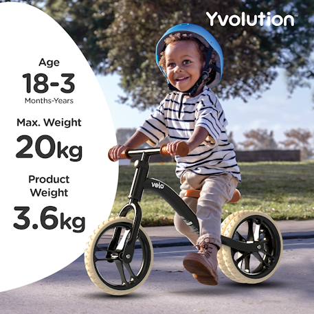 Draisienne junior, légère, équipée d'une double roue arrière Noir+Vert+Vert et maron 5 - vertbaudet enfant 
