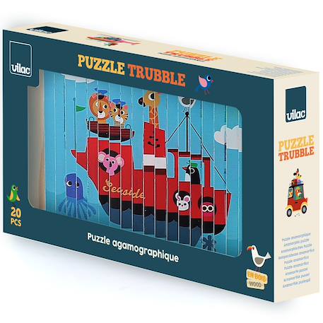 Puzzle 4d les transports Bleu 1 - vertbaudet enfant 