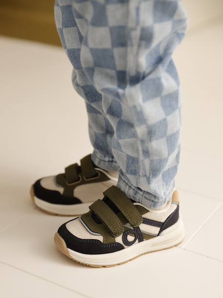 Baskets enfant garçon synthétique à scratchs lot bleu+marine 8 - vertbaudet enfant 