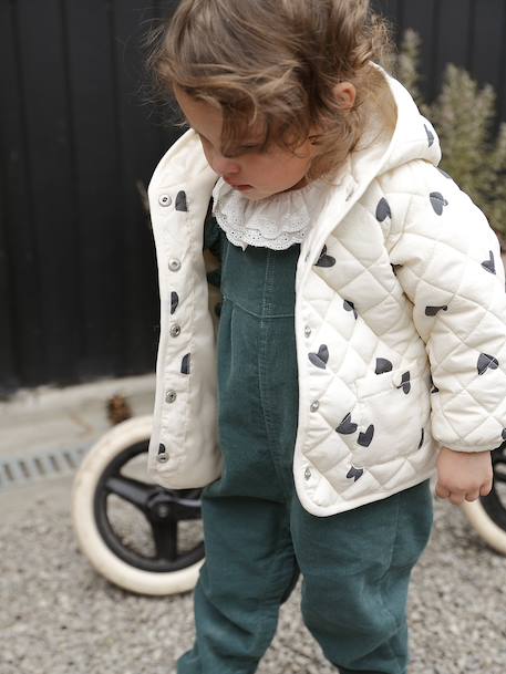 Salopette à volants bébé en velours prune+vert 15 - vertbaudet enfant 