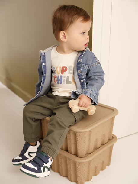 Chemise bébé personnalisable en denim avec capuche stone 10 - vertbaudet enfant 