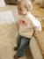 Ensemble sweat-shirt et jean large bébé vanille 1 - vertbaudet enfant 