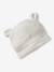 Kit naissance bonnet, moufles et chaussons et son pochon personnalisable beige chiné+écru+rose 12 - vertbaudet enfant 